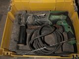 a yellow box that has a bunch of wires in it