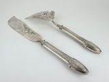pair of silver plated serving utensils
