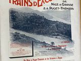 un vieux magazine avec une photo de train en couverture