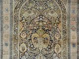 a large rug with an ornate design on a white background