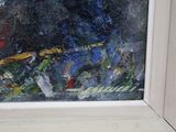 a picture of a painting on a window sill