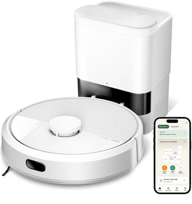 an image of a roomba with a remote control next to it