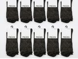 6 paires de chaussettes noires pour homme, ornées d'étiquettes blanches