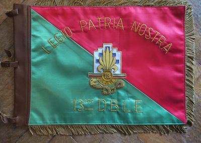 Légion Etrangère : fanion de la 13° DBLE (demi-brigade de la…