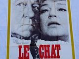affiche française du film « Le Chat », mettant en scène deux chats et un chat