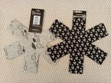 a black and white picture of an asterisk star of david