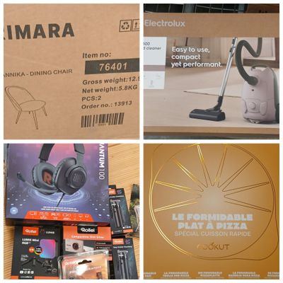 de nombreuses images différentes d'une boîte sur laquelle figure un aspirateur