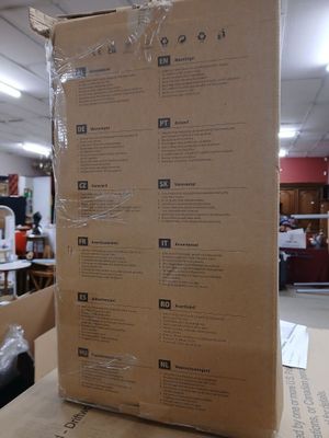 a large cardboard box sitting on top of a table