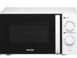 four à micro-ondes blanc avec une porte noire sur fond blanc, sur fond blanc