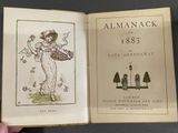 an open book with a picture of a woman holding a basket of flowers