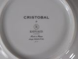 a close up of a white plate with black writing on it