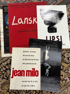 LOT de 6 affiches d'exposition dont Lanskoy (galerie Raymond…