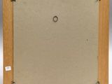 a painting of a wooden frame with a small hole in the middle