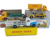 Il y a plein de types différents de camions miniatures dans cette boîte