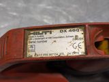 a close up of a red object with a label on it