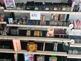 a lot of makeup products on the shelves in the store