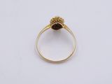 an image of a gold ring with a brown stone in the center