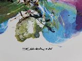 a picture of a painting of a man riding a horse