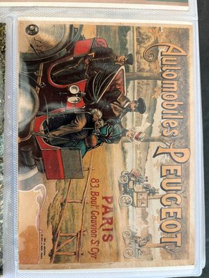 a picture of a card with a picture of a man riding a horse