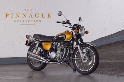 a motorcycle that is parked in a parking lot