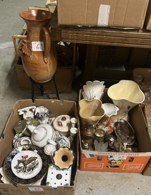 a box full of assorted items sitting on the floor