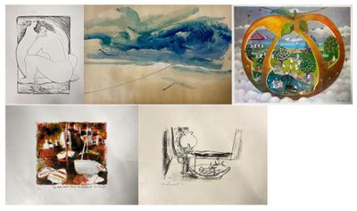 quatre images différentes représentant divers dessins sur papier