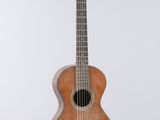 an image of a guitar hanging from a string on a white wall