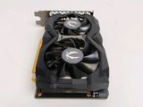a close up of a video card on a white surface