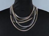 un gros plan sur un collier porté par un mannequin, un mannequin, un mannequin, un mannequin, un mannequin, un mannequin, un mannequin