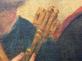 painting of a man holding a pipe in his right hand