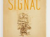 a book with a drawing of a ship on the cover