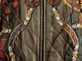 an image of a quilted jacket with a design on it