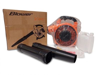 the blower is sitting next to a box of blowers