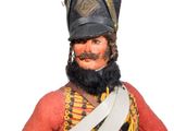 a figurine of a man dressed in a military uniform