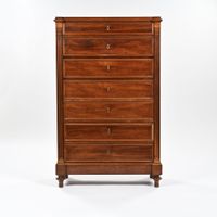 Semainier formant secrétaire en bois de placage, intérieur e… (photo 3)