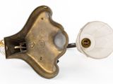 an image of a close up of a light switch on a white background