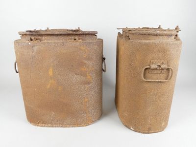 Militaria: 2 norvégiennes Conteneur alimentaire isolé probab…