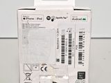 an image of a white box with a black and white sticker on it