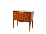 une image d'une petite commode avec un plateau en marbre