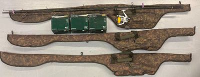 Lot de 3 cannes HARRISON ACURIX 12 pieds 2,75 lb avec moulin… - Photo 1