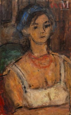 une image représentant un tableau d'une femme avec un plâtre au bras