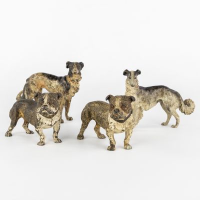 Franz Bergmann (1861-1936) "Bulldog" et "Borzoi Greyhound", …