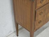 a small table with a marble top on it