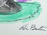 a drawing of a pirate hat with a skull and crossbones on it