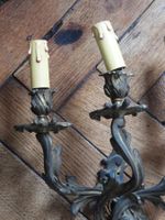 PAIRE D'APPLIQUES à trois bras de lumière en bronze de style… (photo 2)