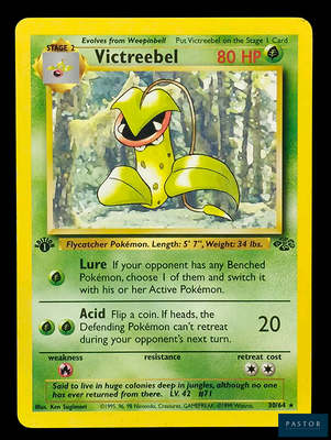 une photo d'une carte Pokémon sur laquelle figure Victrebel