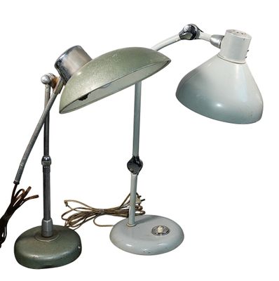 Ensemble comprenant 2 LAMPES DE BUREAU en métal à bras artic… - Photo 1