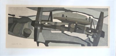 une image d'une image d'une peinture d'un bateau dans l'eau