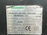 a sign on the back of a machine that says genelec