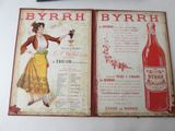 a book with a picture of a woman holding a bottle of wine